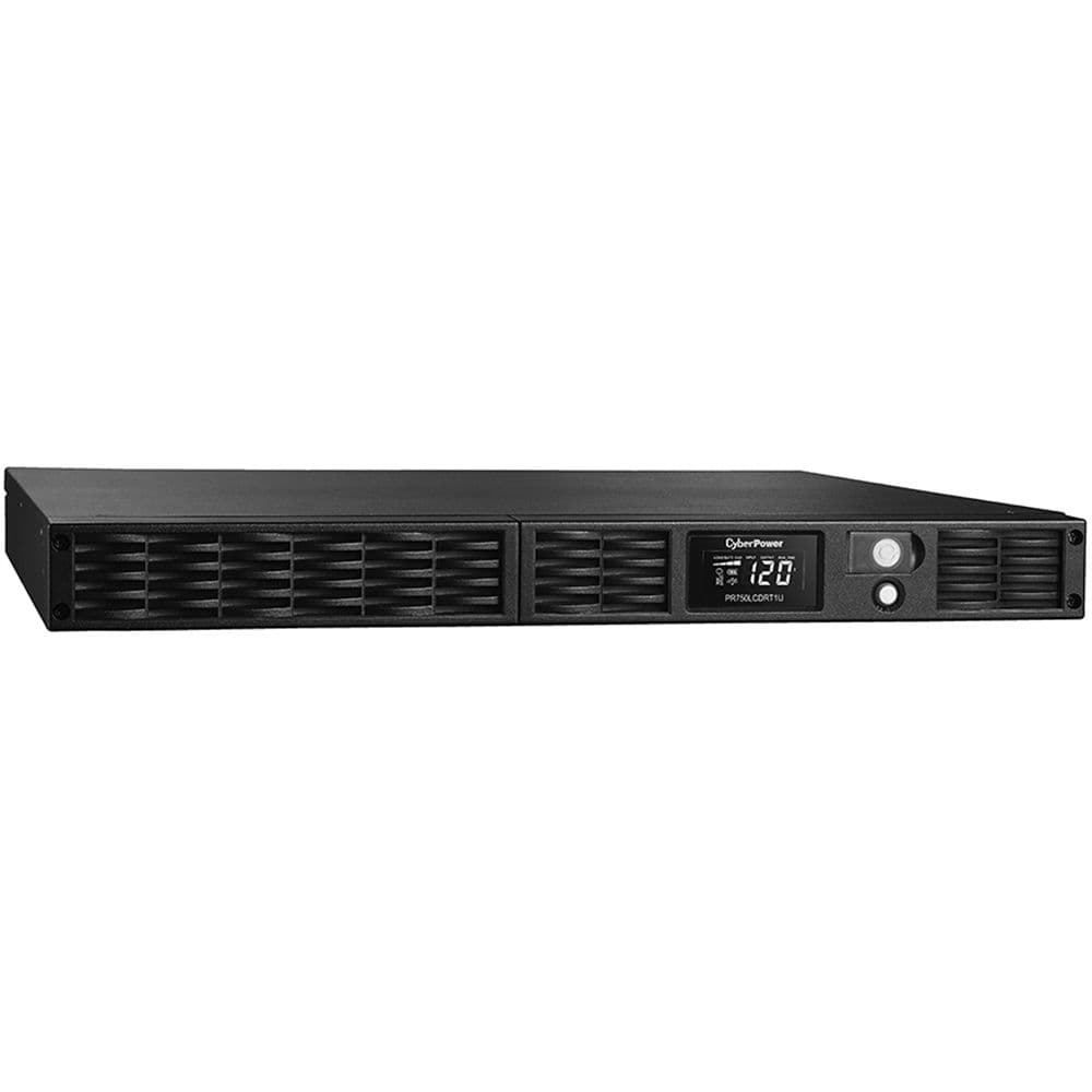 CyberPower PR750LCDRT1U 750 VA sinewave rack mount UPS with LCD and 7 outlets
