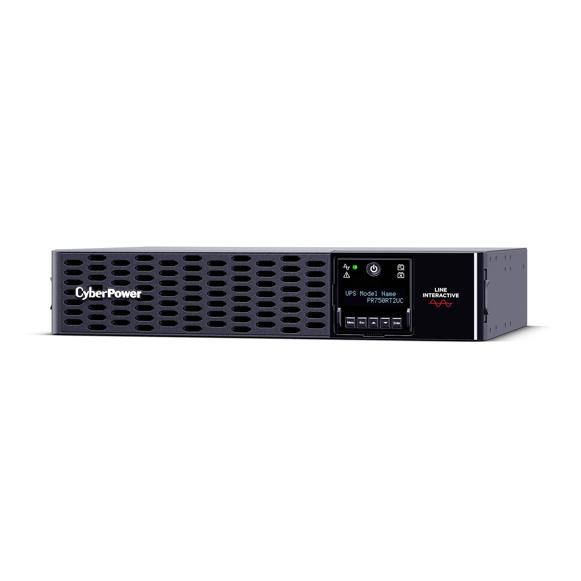 CyberPower PR750RT2UC 2U rack mount UPS with 8 NEMA 5-15R outlets and sine wave output