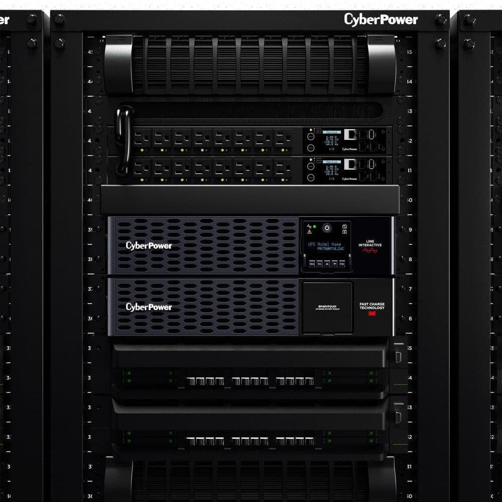 CyberPower PR750RTXL2UC 750VA 750W sine wave 2U rack-mount UPS with 8 NEMA 5-15R outlets