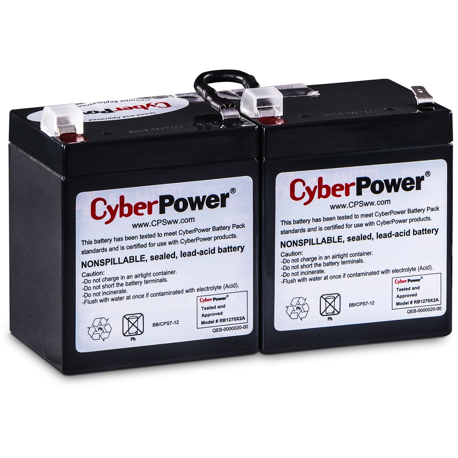 CyberPower RB1270X2A 12V 7Ah UPS Battery Cartridge | Replacement Battery