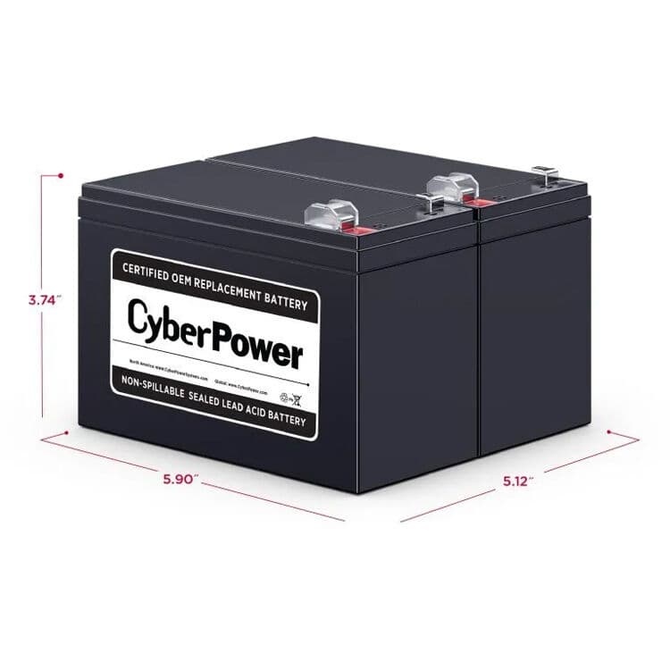 CyberPower RB1290X2 replacement battery pack with 2 x 12V 9Ah batteries