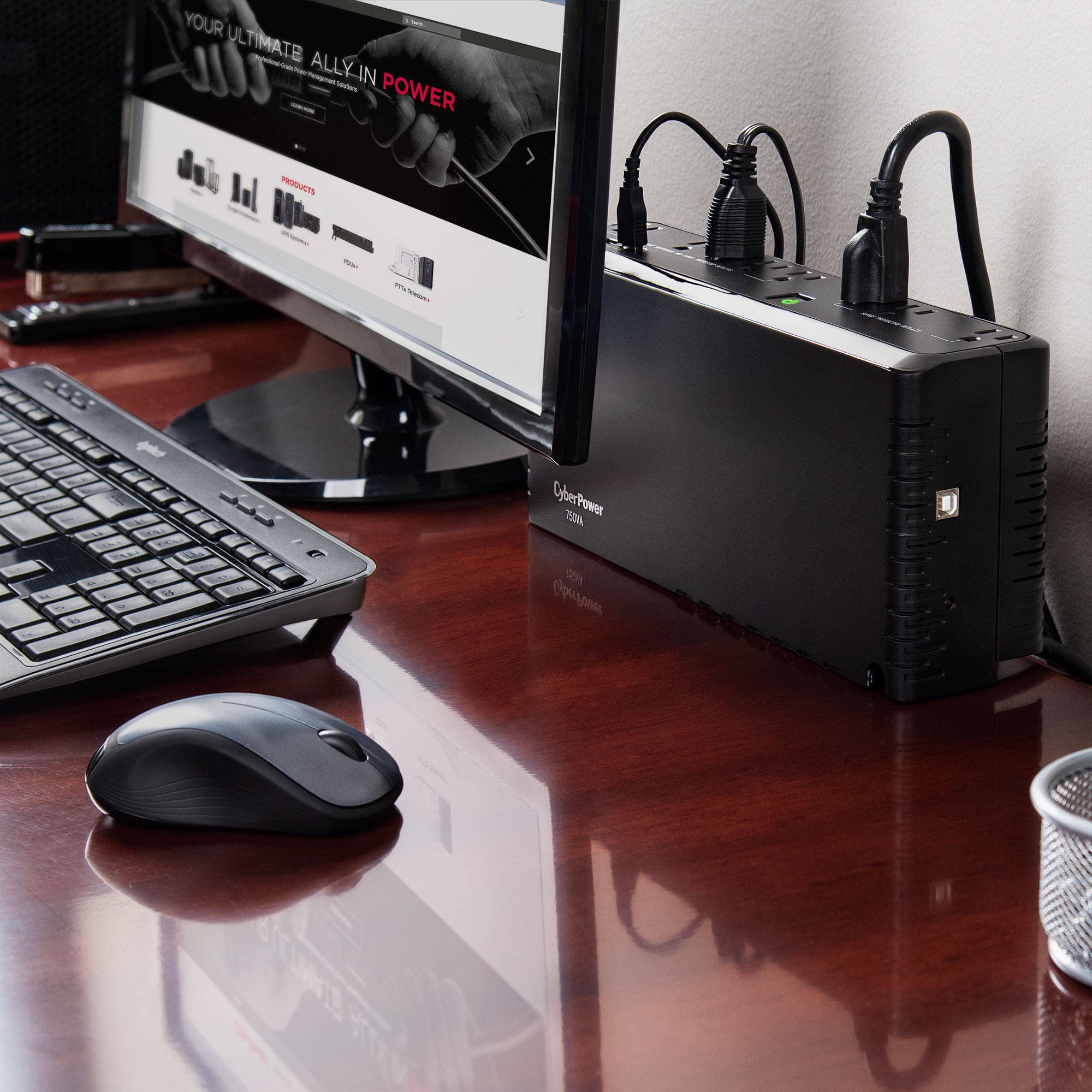 CyberPower SL700U 700 VA slim-line standby UPS with 8 outlets and USB charging