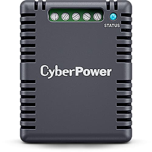 CyberPower SNEV001 environmental sensor with 4 contact closures, 2 RJ45 ports, and 10-foot cable