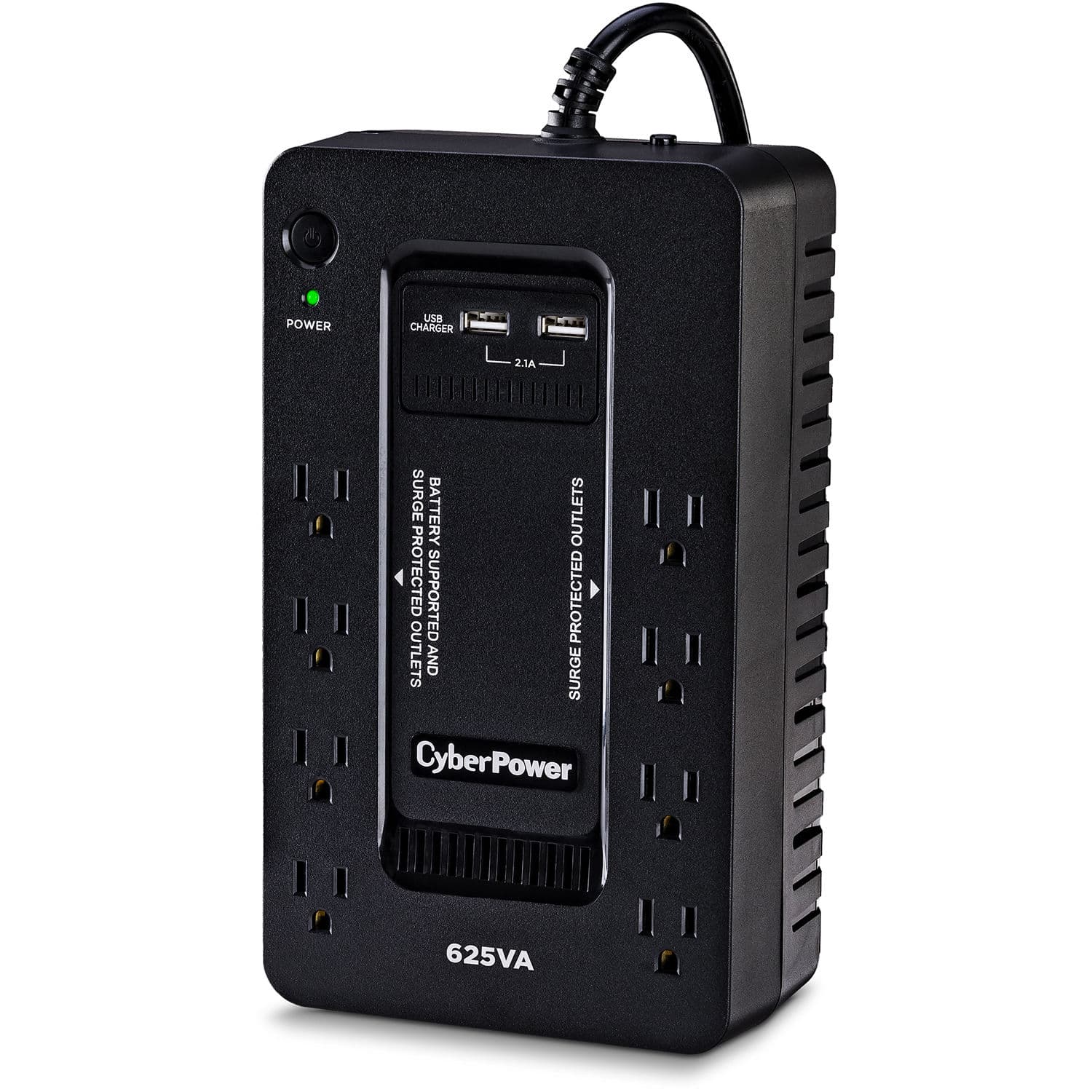 CyberPower ST625U compact 625 VA standby UPS with 8 outlets and desktop design