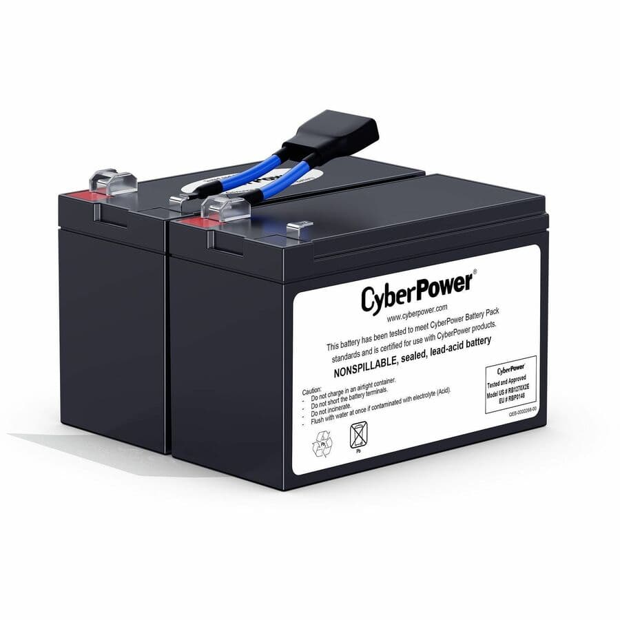 CyberPower RB1270X2E Replacement Battery | 2 x 12V 7Ah UPS Pack