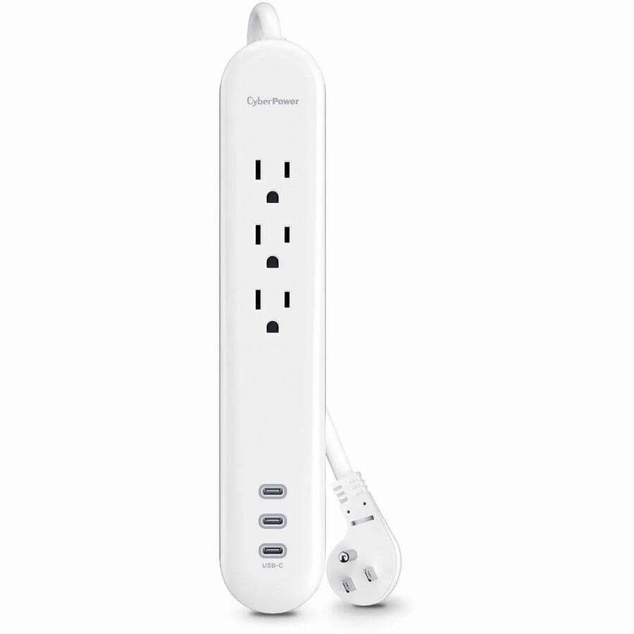 CyberPower P304UC3 Surge Protector | 3 USB-C, 30 W, White