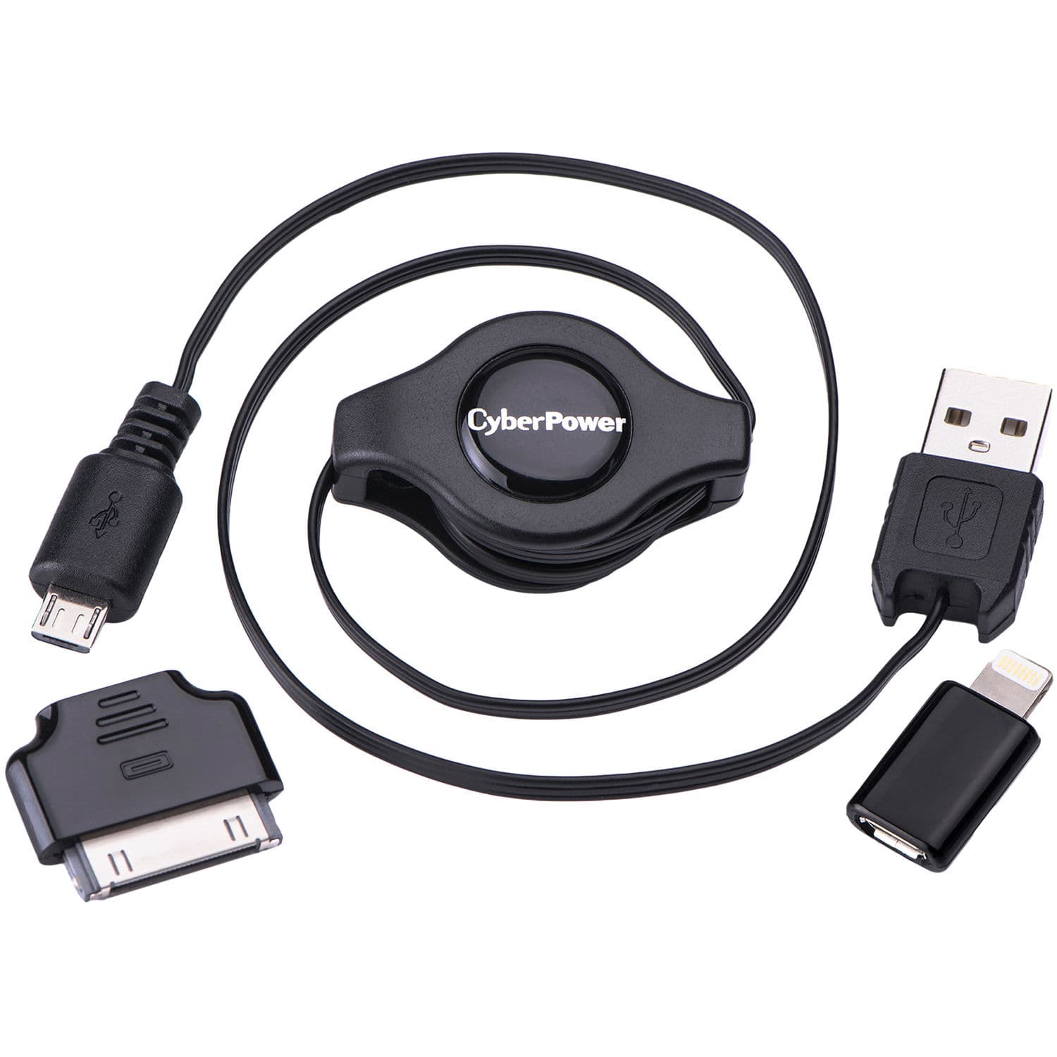 CyberPower CPU3RTAKT USB Cable Kit | Device Charging, Retractable Micro-USB
