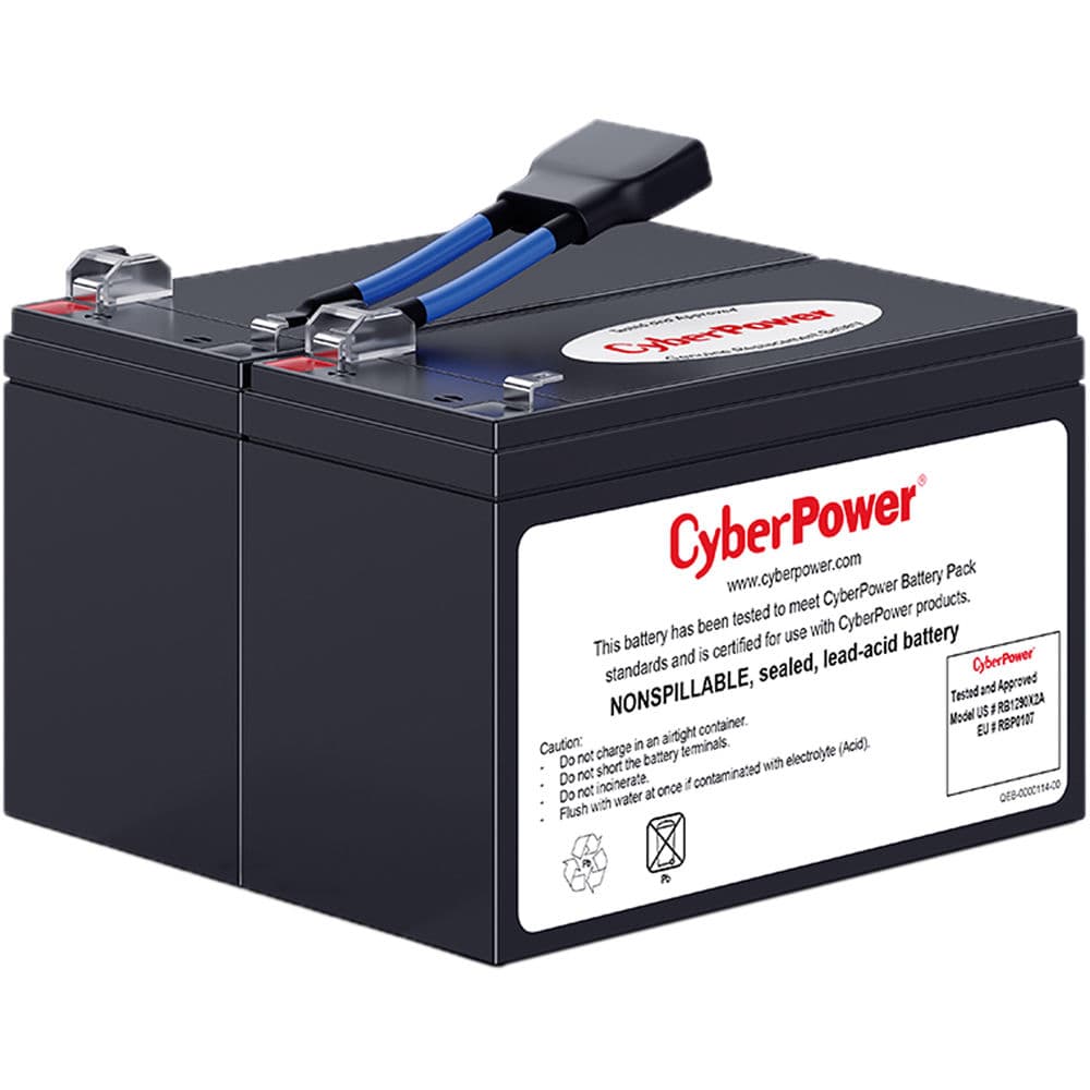 CyberPower RB1290X2B 12 V UPS Battery Cartridge | Replacement Battery
